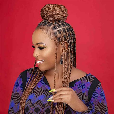 box braids with buns|formal styles for box braids.